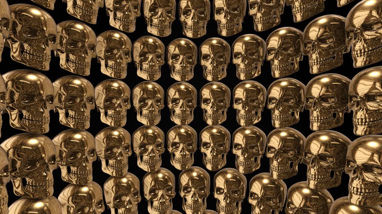 fondo de las calaveras doradas