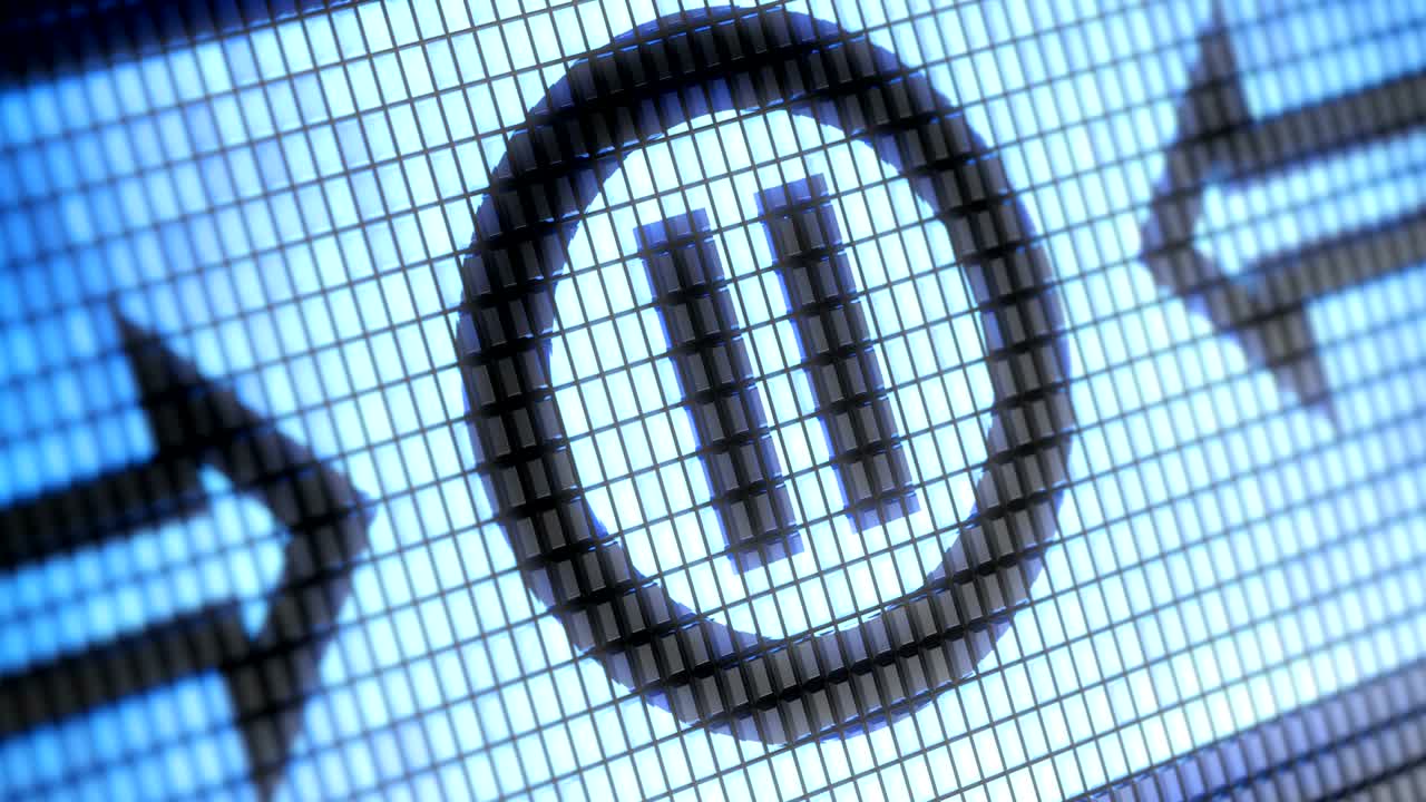 스크린에 잠시 멈추는 아이콘, 4k 해상도, 루핑