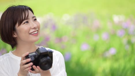 woman taking a picture