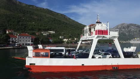 ferry in kotor bay, montenegro