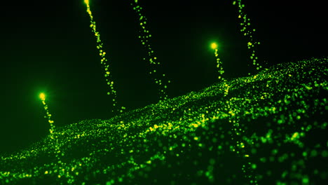 abstract green particle explosion