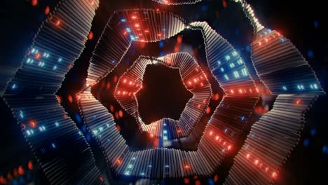 futuristic connection structure 3d render vj loop animation