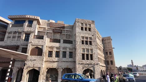 al matrah, oman: historical architecture and street view
