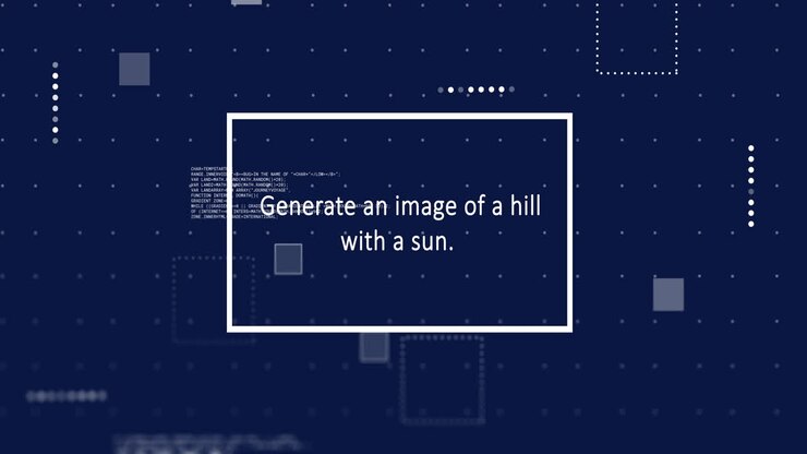Animation of ai text and data processing over blue background