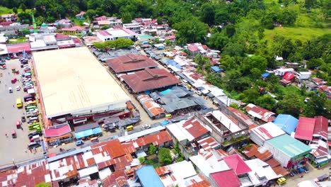 aerial shot of a market in the philippines