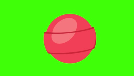 round candy icon pops up on the green screen