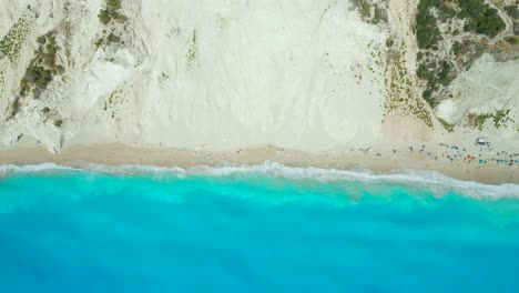 egremni beack lefkada pass by topdown drone