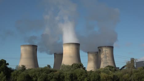 drax power station in drax village near selby, yorkshire, uk