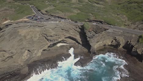 Aerial-view-of-Lanai-lookout-in-Oahu-Hawaii-on-a-sunny-day-3