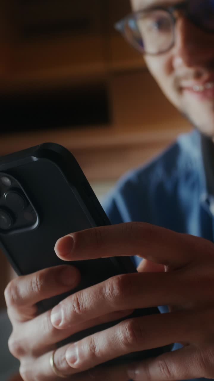 Person using a smartphone