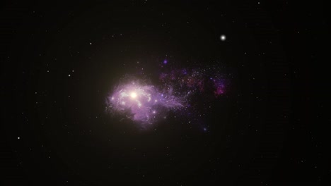 4k a través de la nebulosa del espacio profundo