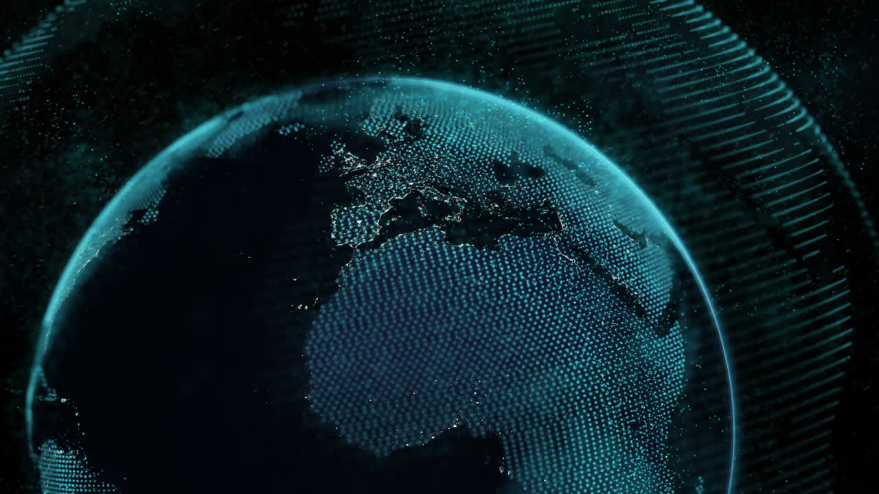 Close up of the Earth turning on itself