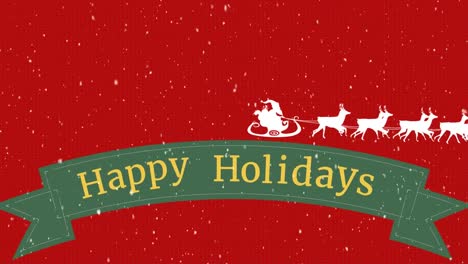 Animation-of-merry-christmas-text-over-red-background