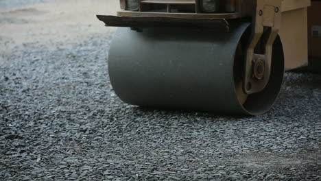 road roller on the road construction