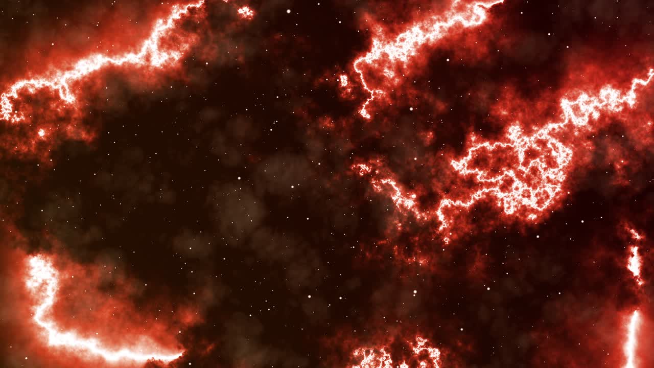 espacio cinematográfico rojo con nebulosa 4k