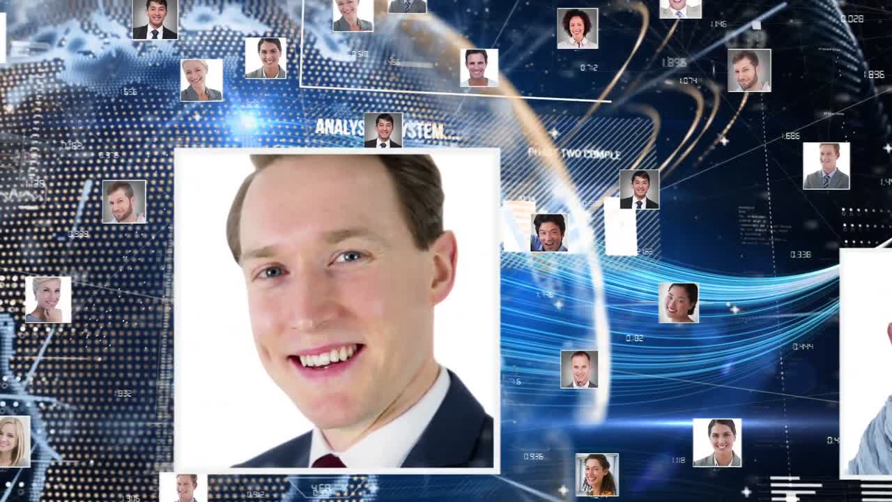 사람들의 사진의 애니메이션과 데이터 처리