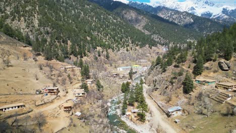 a beautiful village amid mountains