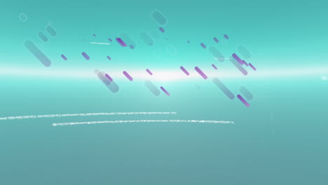 animación del procesamiento de datos sobre senderos en movimiento luces brillantes