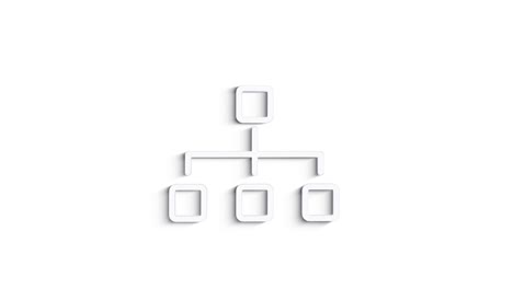 grey network line icon on white background. front view. 4k video motion graphic animation
