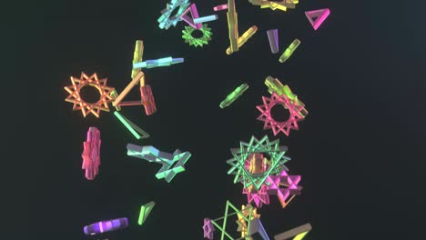 forma futurista, vuelo, animación de un objeto abstracto. fondo de concepto de tecnología dinámica.