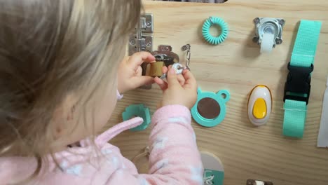 an aerial view of an unrecognized child playing