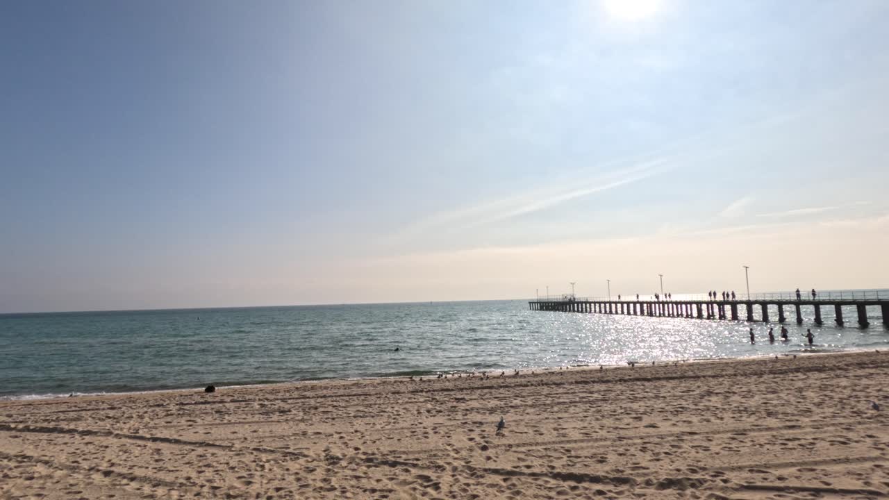 Panoramic view of beach and pier