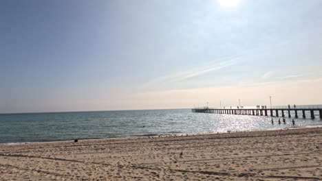 panoramic view of beach and pier