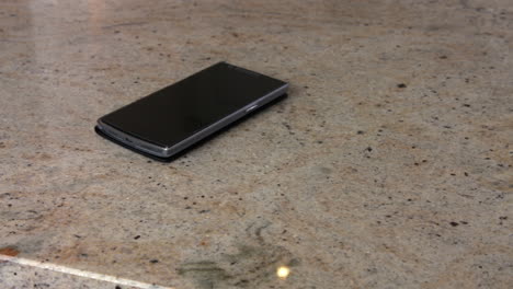 smartphone on the counter