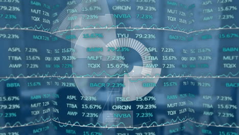 animación de escaneo de alcance y procesamiento de datos sobre una oficina vacía