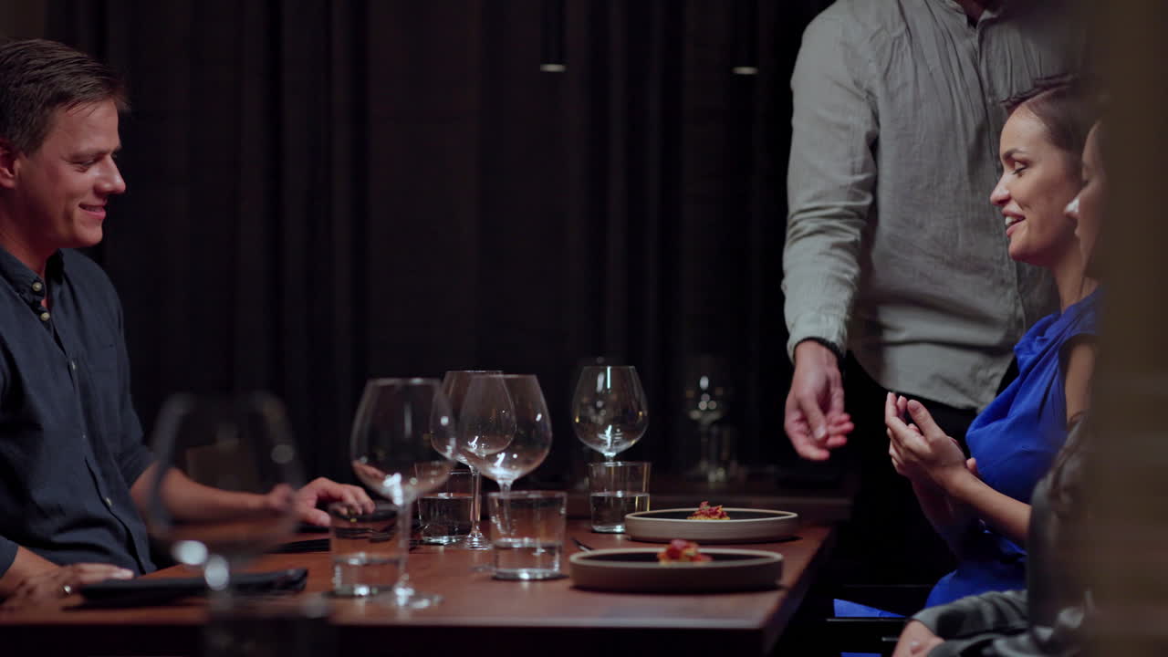 People dining in a restaurant