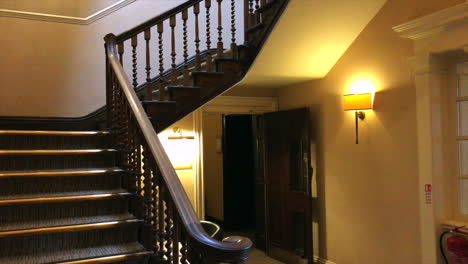 leicestershire manor house staircase looking up