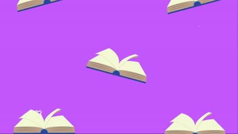 libros de texto abiertos animación de alfabetización de patrones