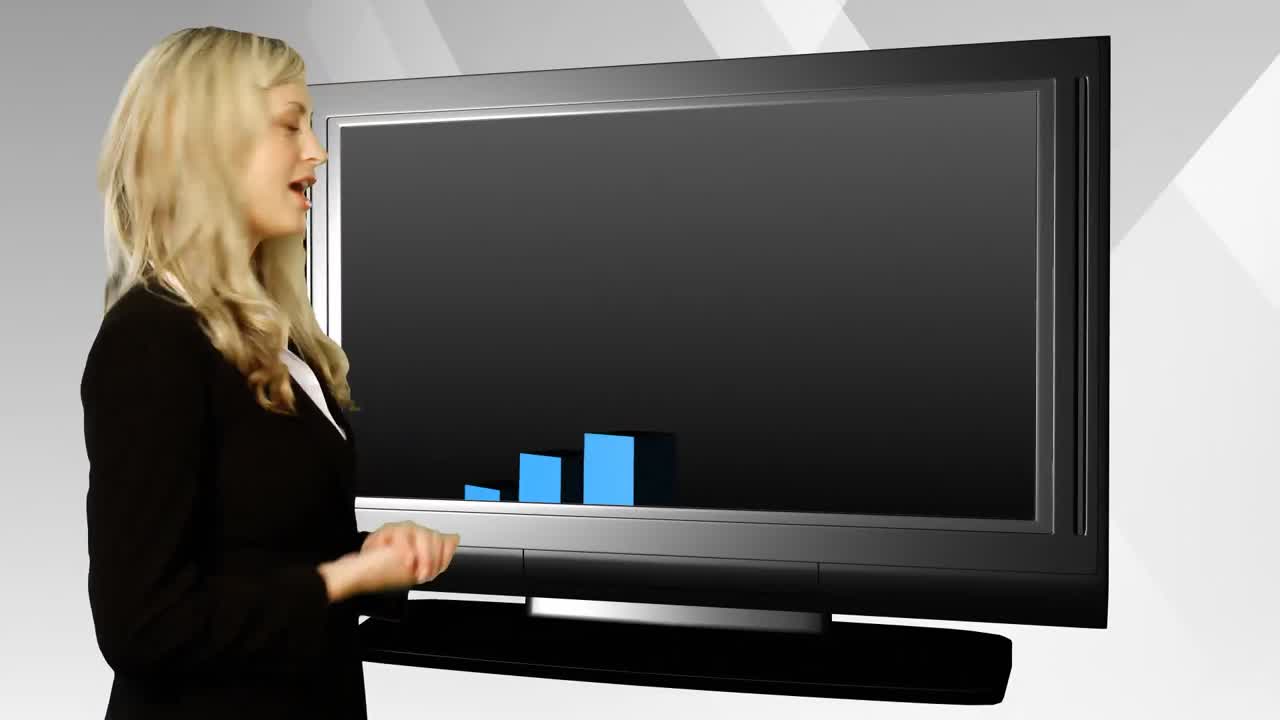 mujer de negocios presentando