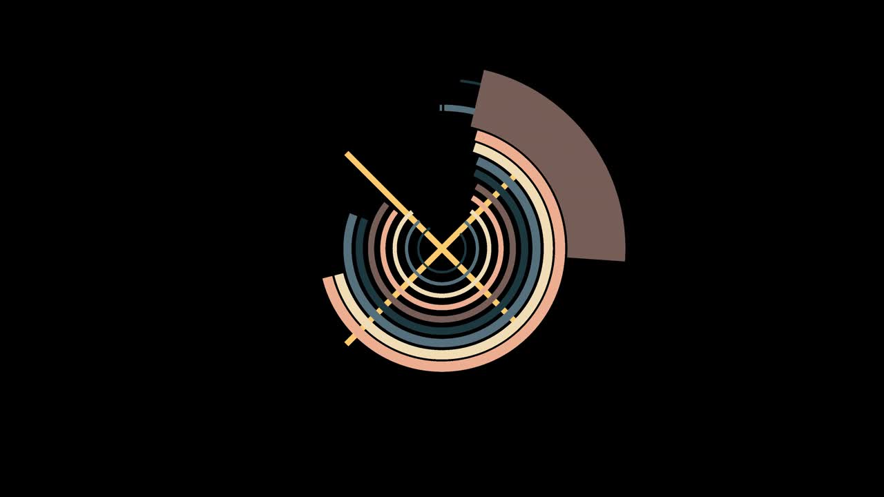 4K Flat Circle Transition Element 6 (with alpha channel)