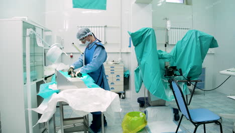 surgical procedure in operating room