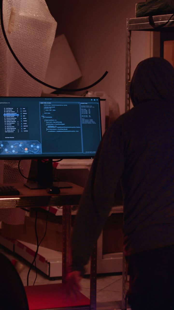 Vertical video Hackers rush to evade cops