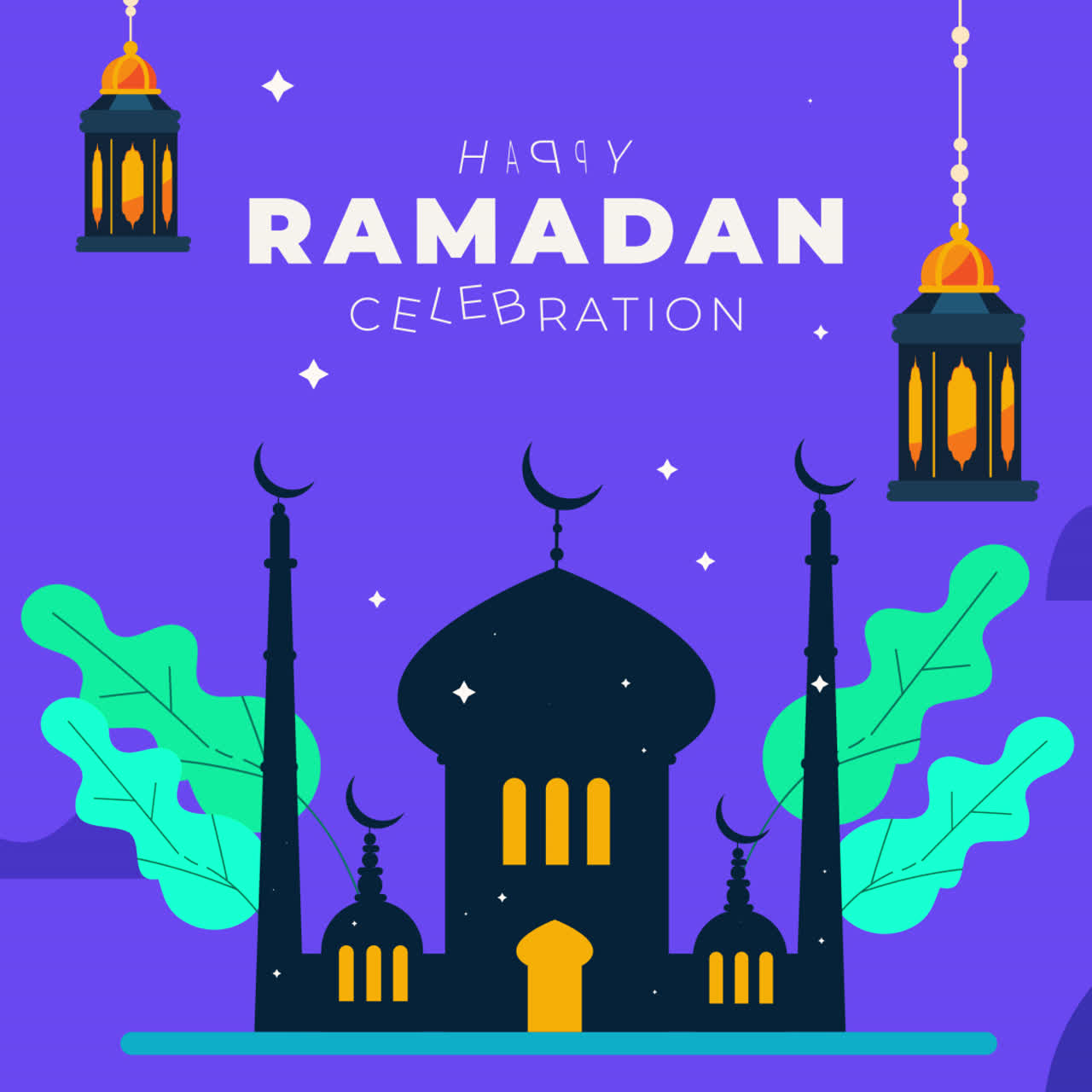 feliz celebración de ramadán imagen