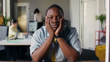 bored employee in an office