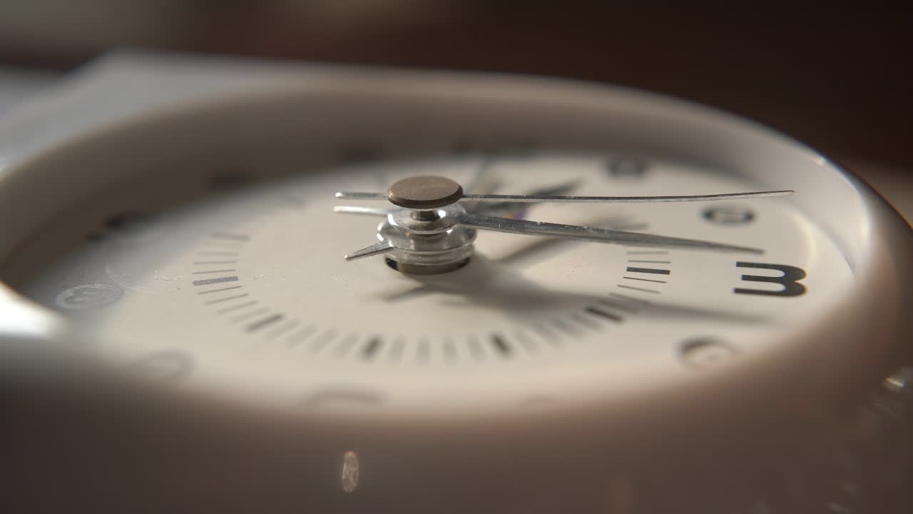 Close-up shot of analog clock