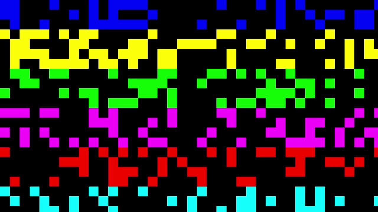 señal de cuadrados digitales multicolores