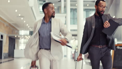 Running,-late-and-African-men-at-an-airport