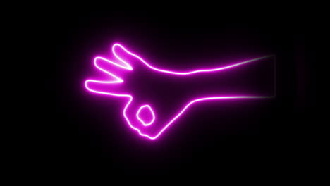 Neonlight-pinkcolored-Hand-signs-OKAY.--4K