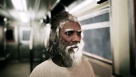 retrato de un anciano indio