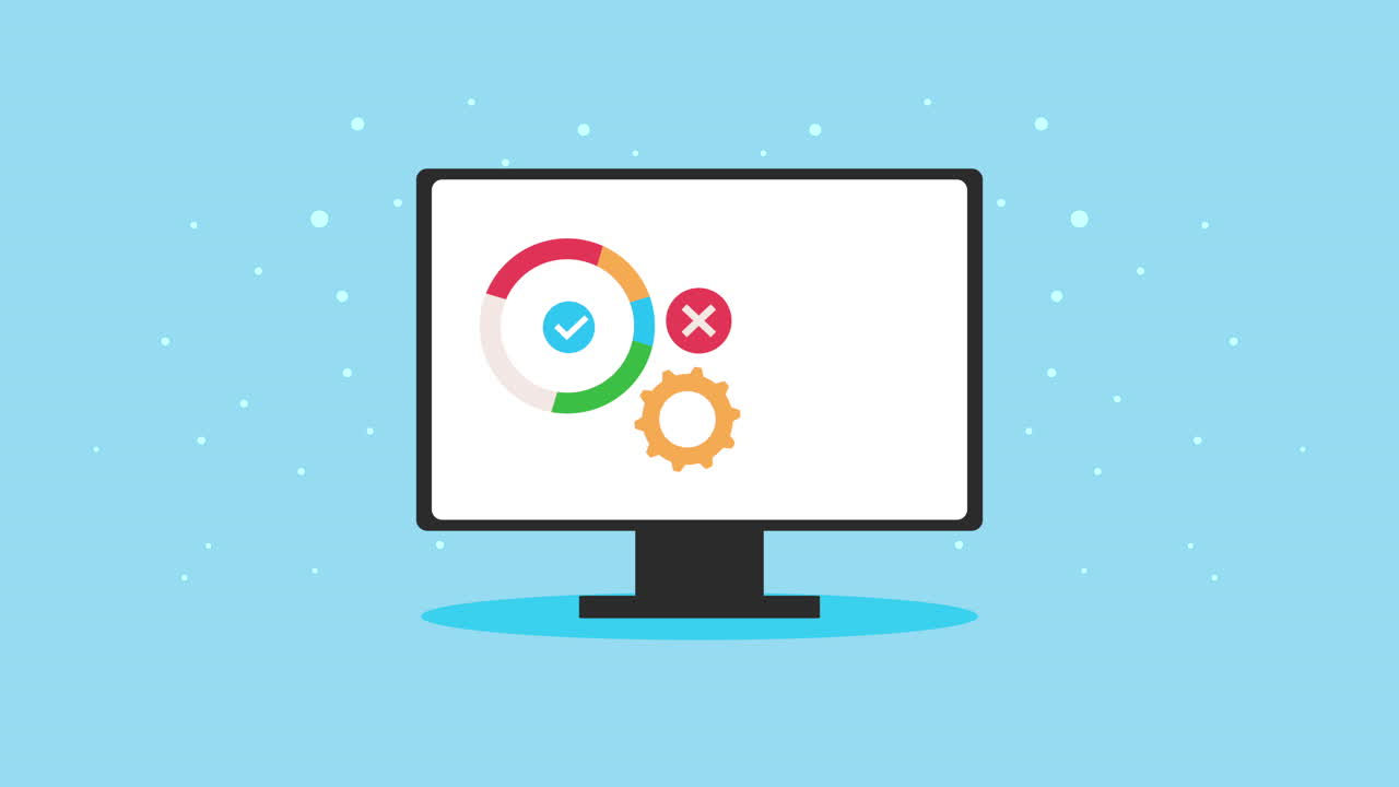 desktop computer tech device animation