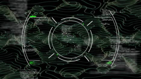 animación del procesamiento de datos a través de una red de conexiones