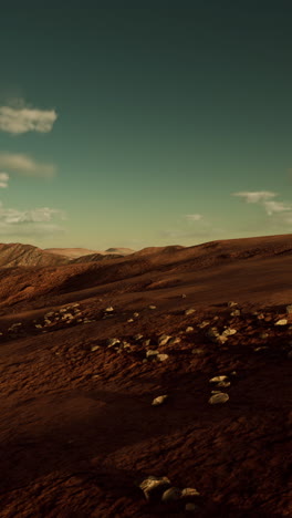 a desolate and rocky martian landscape