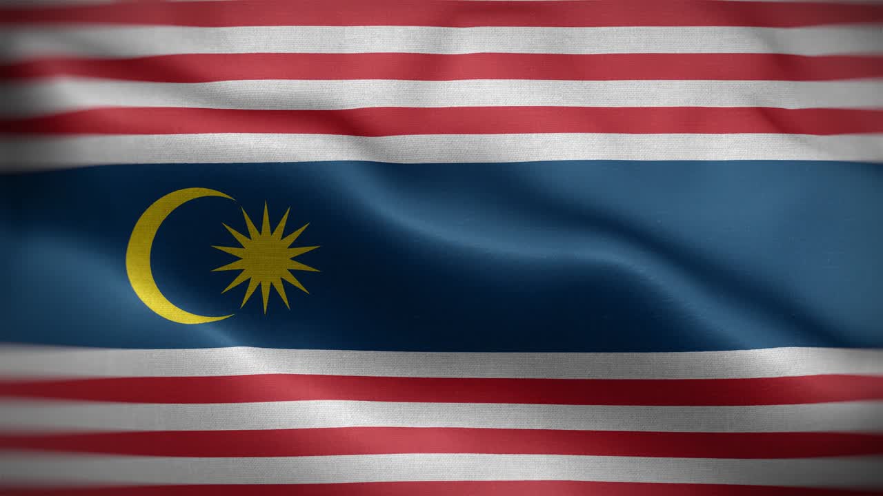 Sfondo in loop con bandiera di Kuala Lumpur, Malesia 4K