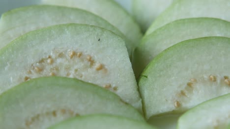 sliced green guava