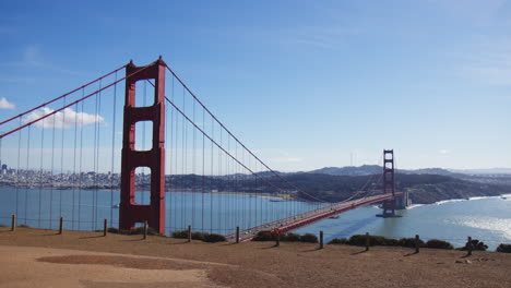 puente golden gate - el famoso y impresionante punto de referencia en san francisco, california - toma amplia
