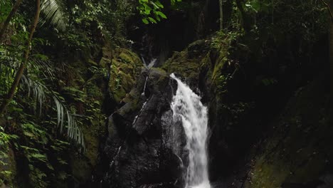 Cascading-Pria-Laot-Waterfall-landmark,-Weh-Island,-Sumatra,-Indonesia